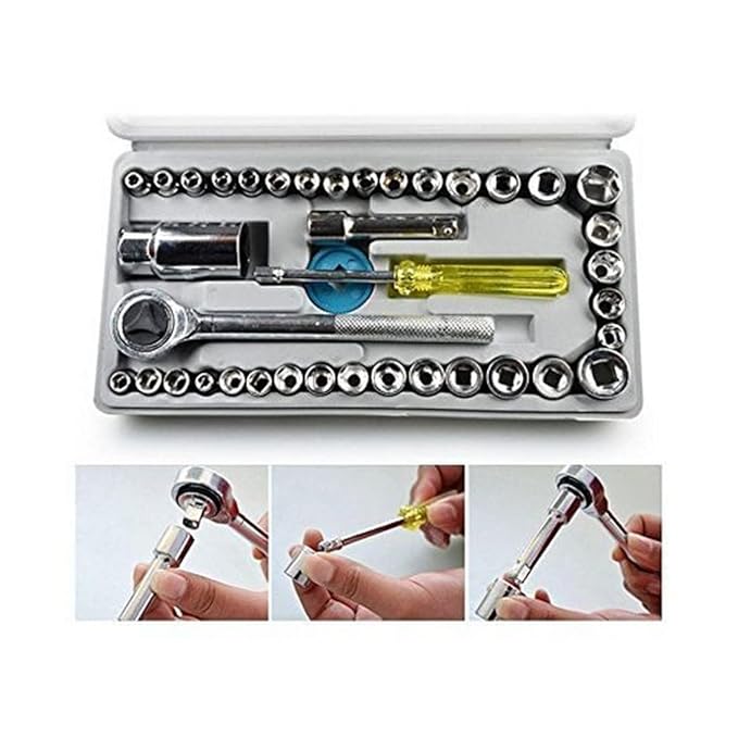 Multipurpose 40 in 1 Screwdriver Socket Set and Bit Tool Kit Set